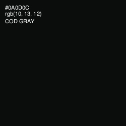 #0A0D0C - Cod Gray Color Image